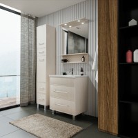 Тумба с раковиной Бриклаер Чили 70 светлая лиственница С Тумба с раковиной Бриклаер Чили 70 светлая лиственница С