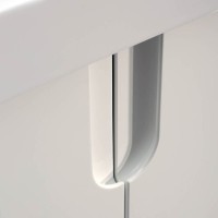 Тумба с раковиной Belux Даллас 55 R напольная, белая глянцевая