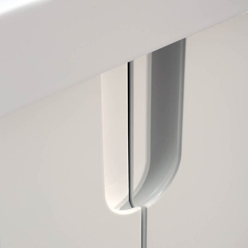 Тумба с раковиной Belux Даллас 55 R напольная, белая глянцевая