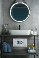 Накладная раковина GID Geometrico N9217 61 глянцевая белая, прямоугольная, фаянс