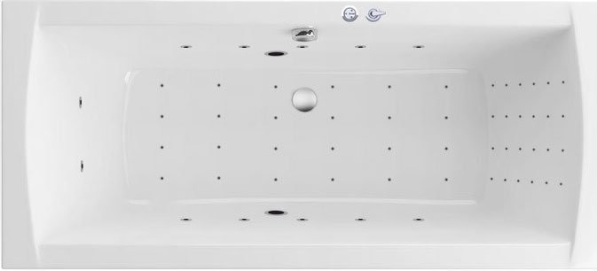 Акриловая ванна Excellent Aquaria Lux Aquaria Lux WAEX.AQU18.NANO 180x80 см, встраиваемая, с гидромассажем, белая, со сливом-переливом
