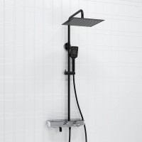 Душевая стойка Wasserkraft Abens 2000 A114.162.130.CB Thermo с термостатом, черная
