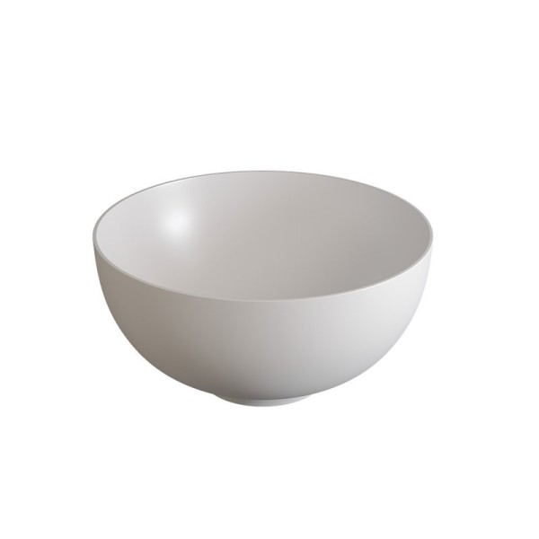 Накладная раковина Abber Stein AS2617 40 матовая белая, круглая, искусственный камень