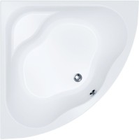 Акриловая ванна 1ACReal ОМР Moscow 150x150 см, угловая, пристенная, белая, четверть круга, с каркасом, с сиденьем