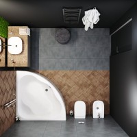 Акриловая ванна 1ACReal ОМР Moscow 150x150 см, угловая, пристенная, белая, четверть круга, с каркасом, с сиденьем
