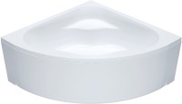 Акриловая ванна 1ACReal ОМР Moscow 150x150 см, угловая, пристенная, белая, четверть круга, с каркасом, с сиденьем