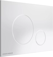 Комплект Унитаз подвесной KERAMA MARAZZI Modula MO.wc.02 безободковый, с микролифтом, глянцевый белый + Инсталляция + Кнопка FPR.A.WHT белый глянец