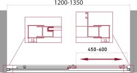 Душевой уголок BelBagno Unique UNIQUE-AH-1-120/135-100-C-Cr