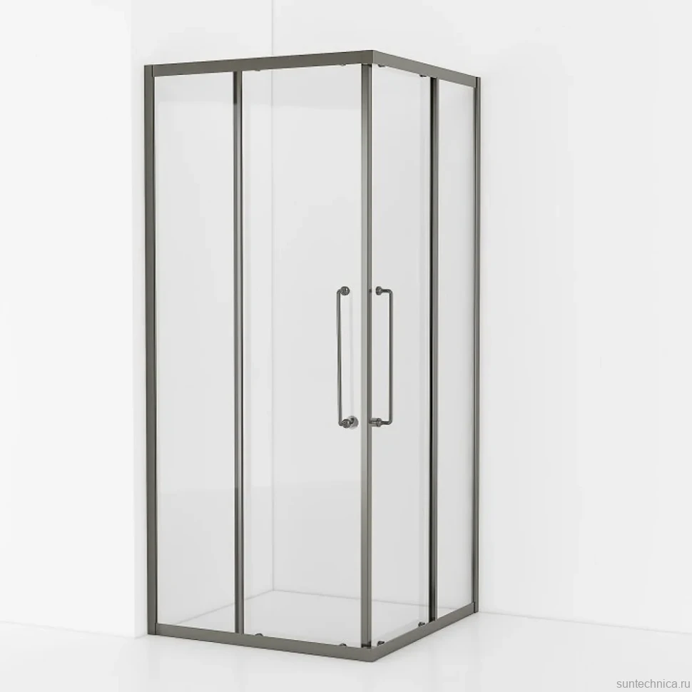 Душевой уголок Cezares Relax RELAX-304-A-2-80-C-GM 80x80, профиль оружейная сталь
