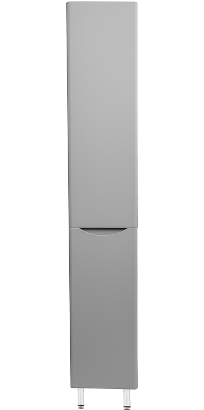 Шкаф пенал для ванной Style Line Бергамо Люкс Plus 30 с бельевой корзиной, антискрейтч серый