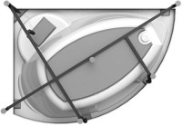 Акриловая ванна Radomir Vannesa Massage 2-76-2-2-0-218 Алари баланс, R 170x120 см, угловая, правая, пристенная, с гидромассажем, белая, асимметричная, с каркасом, с экраном, с сиденьем, со сливом-переливом