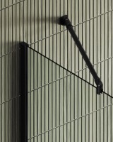 Душевая перегородка Maybahglass MGD-689-6ш 89 см, профиль черный, стекло прозрачное