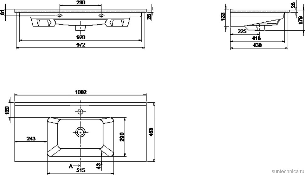 Тумба с раковиной Armadi Art Capolda 100 dark wood