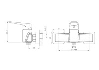 Смеситель для душа Wonzon & Woghand Athens WW-084101-CR хром Смеситель для душа Wonzon & Woghand Athens WW-084101-CR хром