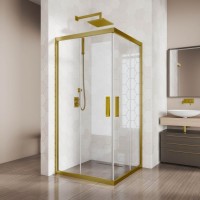 Душевой уголок Kubele DE019 SC-CLN-BR 100 см, профиль бронза