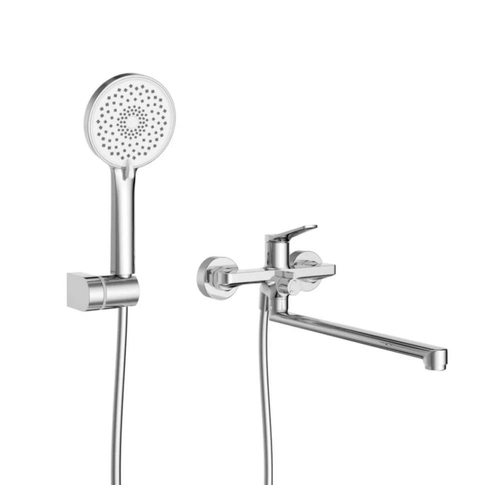 Смеситель с длинным изливом для ванны BelBagno Unique UNIQUE-VASM-L-CRM хром