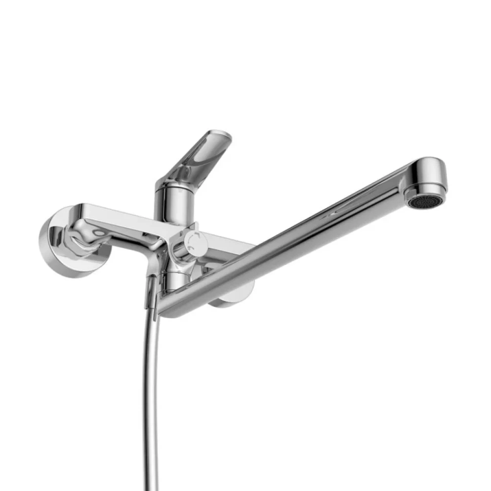 Смеситель с длинным изливом для ванны BelBagno Unique UNIQUE-VASM-L-CRM хром