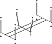 Акриловая ванна Alex Baitler Michigan 180x70 см, встраиваемая, белая, с экраном
