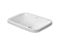 Раковина встраиваемая сверху Duravit DuraStyle 0372600000 60 глянцевая белая, прямоугольная, фаянс