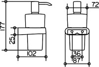 Дозатор Keuco Elegance new 11654 019000 хром Дозатор Keuco Elegance new 11654 019000 хром