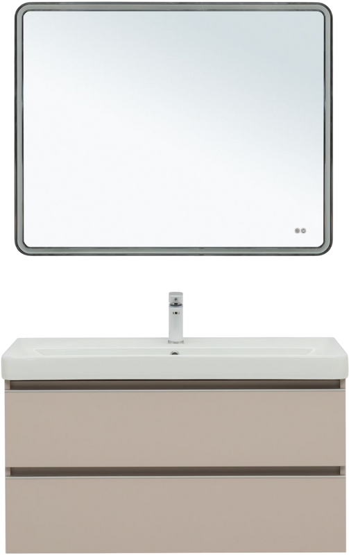 Тумба под раковину без столешницы Aquanet Вега 100 подвесная, бежевая