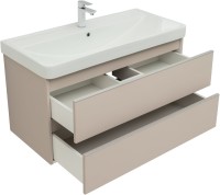 Тумба под раковину без столешницы Aquanet Вега 100 подвесная, бежевая