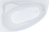 Акриловая ванна Triton Николь R 160x100 см, угловая, правая, пристенная, белая, асимметричная, с каркасом, с сиденьем