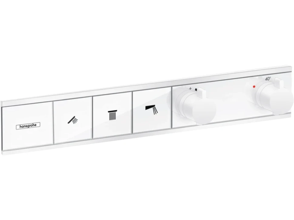 Термостатический смеситель встраиваемый Hansgrohe RainSelect 15381700 С ВНУТРЕННЕЙ ЧАСТЬЮ, матовый белый