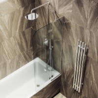 Шторка на ванну Maybahglass MGV-661-4 69 см, профиль хром, стекло сатин
