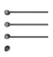 Полотенцесушитель электрический Wonzon & Woghand Hamburg WW-AL313-GM 50x45 см, скрытое подключение слева, графит, лесенка
