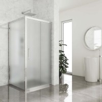 Душевой уголок Kubele DE019 S-MAT-CH 120х120 см, профиль хром