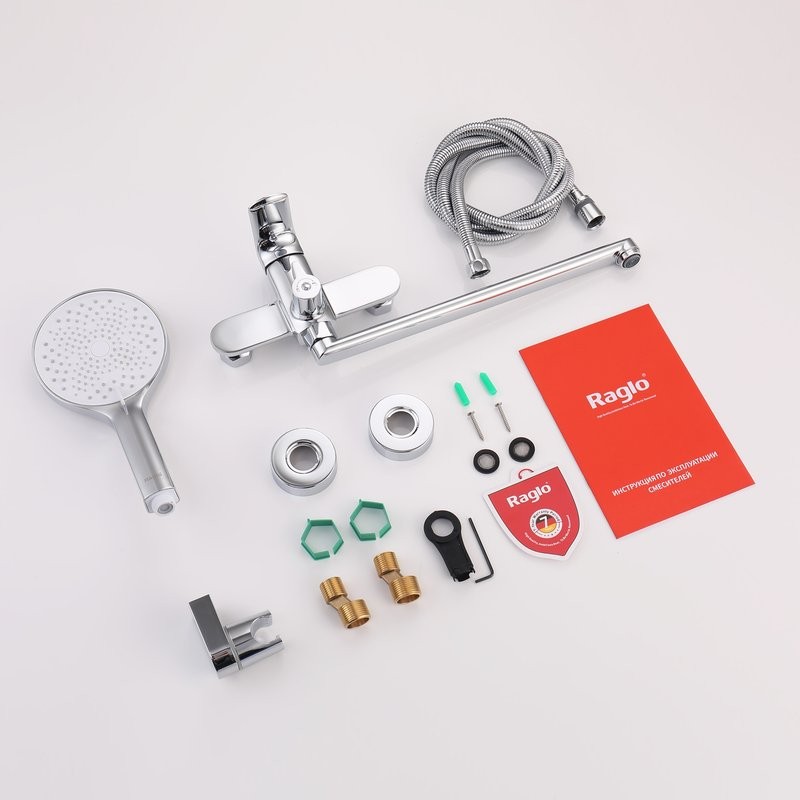 Смеситель с длинным изливом для ванны Raglo R03.22 хром