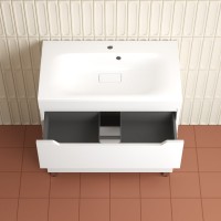 Тумба под раковину без столешницы Style Line Остин 80 напольная, белая эмаль plus