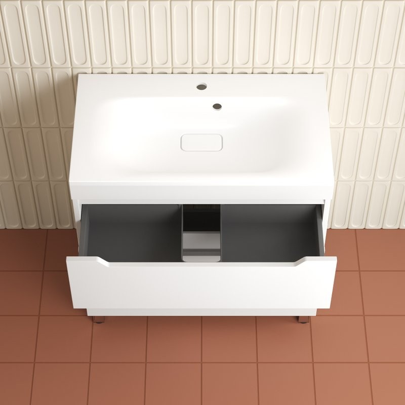 Тумба под раковину без столешницы Style Line Остин 80 напольная, белая эмаль plus