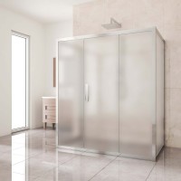 Душевой уголок Kubele DE019 R3U-MAT-CH 140х90 см, профиль хром