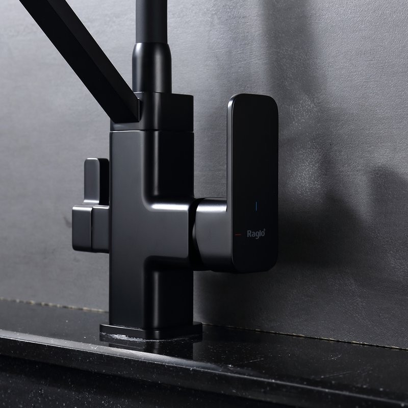 Смеситель для кухни с подключением фильтра Raglo R85.62.06, черный