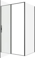 Душевой уголок Allen Brau Priority 120x90, профиль черный браш, стекло прозрачное