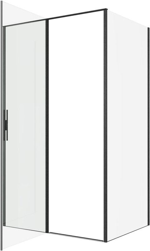 Душевой уголок Allen Brau Priority 120x90, профиль черный браш, стекло прозрачное