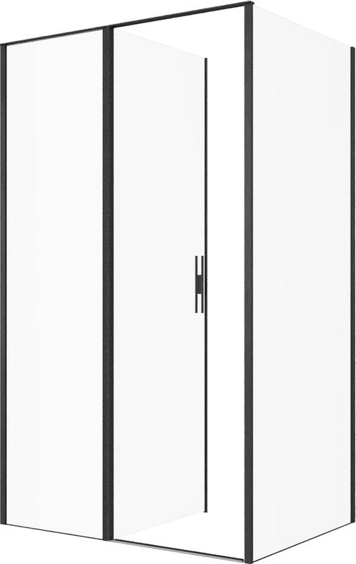 Душевой уголок Allen Brau Priority 120x90, профиль черный браш, стекло прозрачное