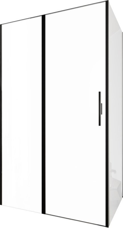 Душевой уголок Allen Brau Priority 120x90, профиль черный браш, стекло прозрачное
