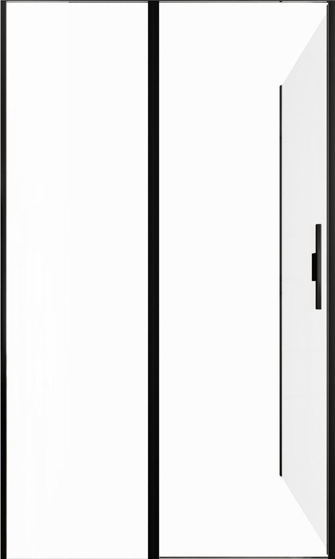 Душевой уголок Allen Brau Priority 120x90, профиль черный браш, стекло прозрачное