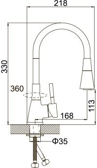 Комплект Мойка Omoikiri Tedori 57 белая + Смеситель Potato P284 P36284-7 белый