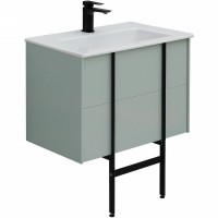 Тумба с раковиной Allen Brau Reality 70 подвесная, папирус матовый, раковина Fantasy Flat 72x47, без перелива, белая