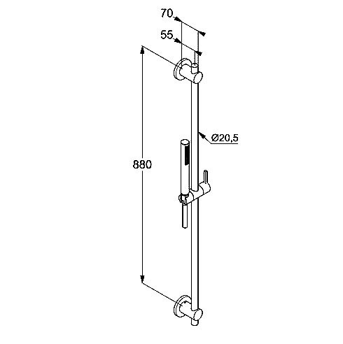 Душевой гарнитур Kludi Nova Fonte Puristic 20840N0-15 брашированное золото