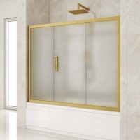 Шторка на ванну Kubele DE019 P3-MAT-BR 170х150 см, профиль бронза