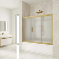 Шторка на ванну Kubele DE019 P3-MAT-BR 170х150 см, профиль бронза Шторка на ванну Kubele DE019 P3-MAT-BR 170х150 см, профиль бронза