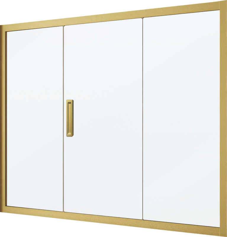 Шторка на ванну Kubele DE019 P3-MAT-BR 170х150 см, профиль бронза