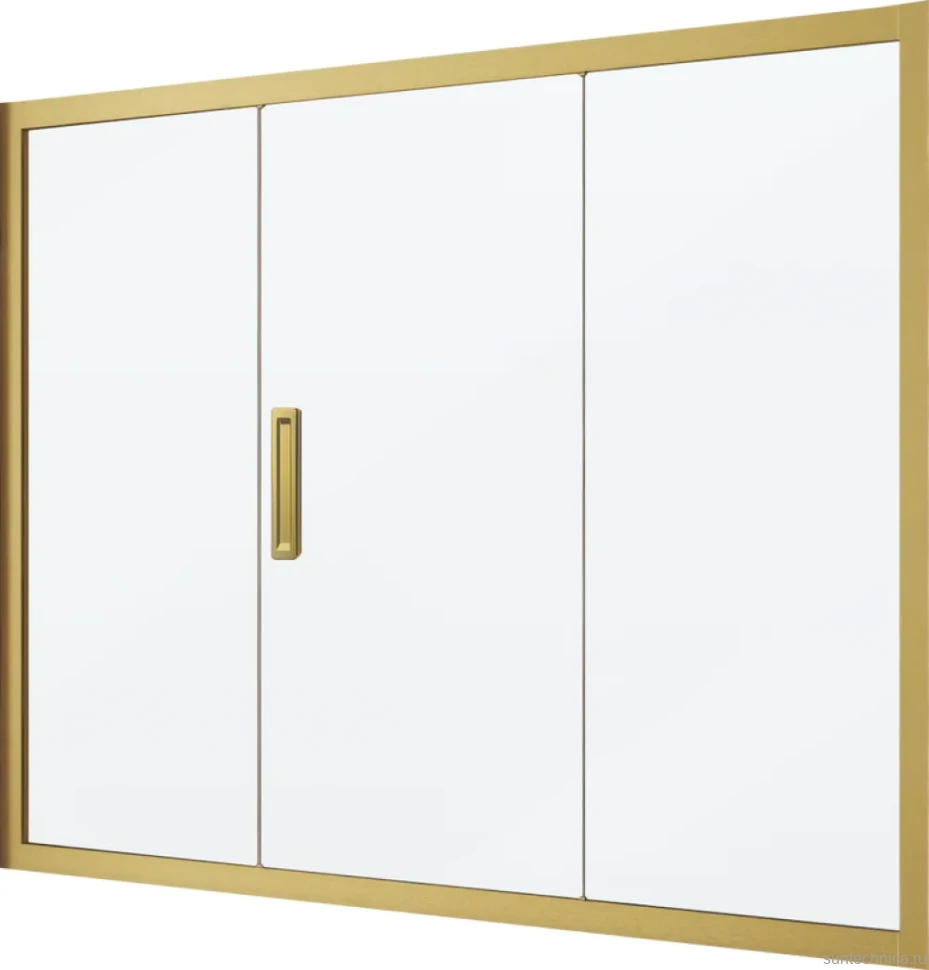 Шторка на ванну Kubele DE019 P3-MAT-BR 170х150 см, профиль бронза