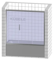 Шторка на ванну Kubele DE019 P3-MAT-BR 170х150 см, профиль бронза Шторка на ванну Kubele DE019 P3-MAT-BR 170х150 см, профиль бронза