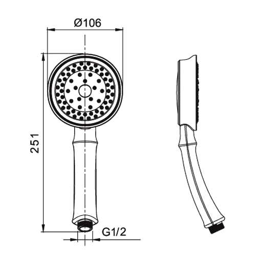 Душевая лейка Caprigo Parts 99-506-vot бронза